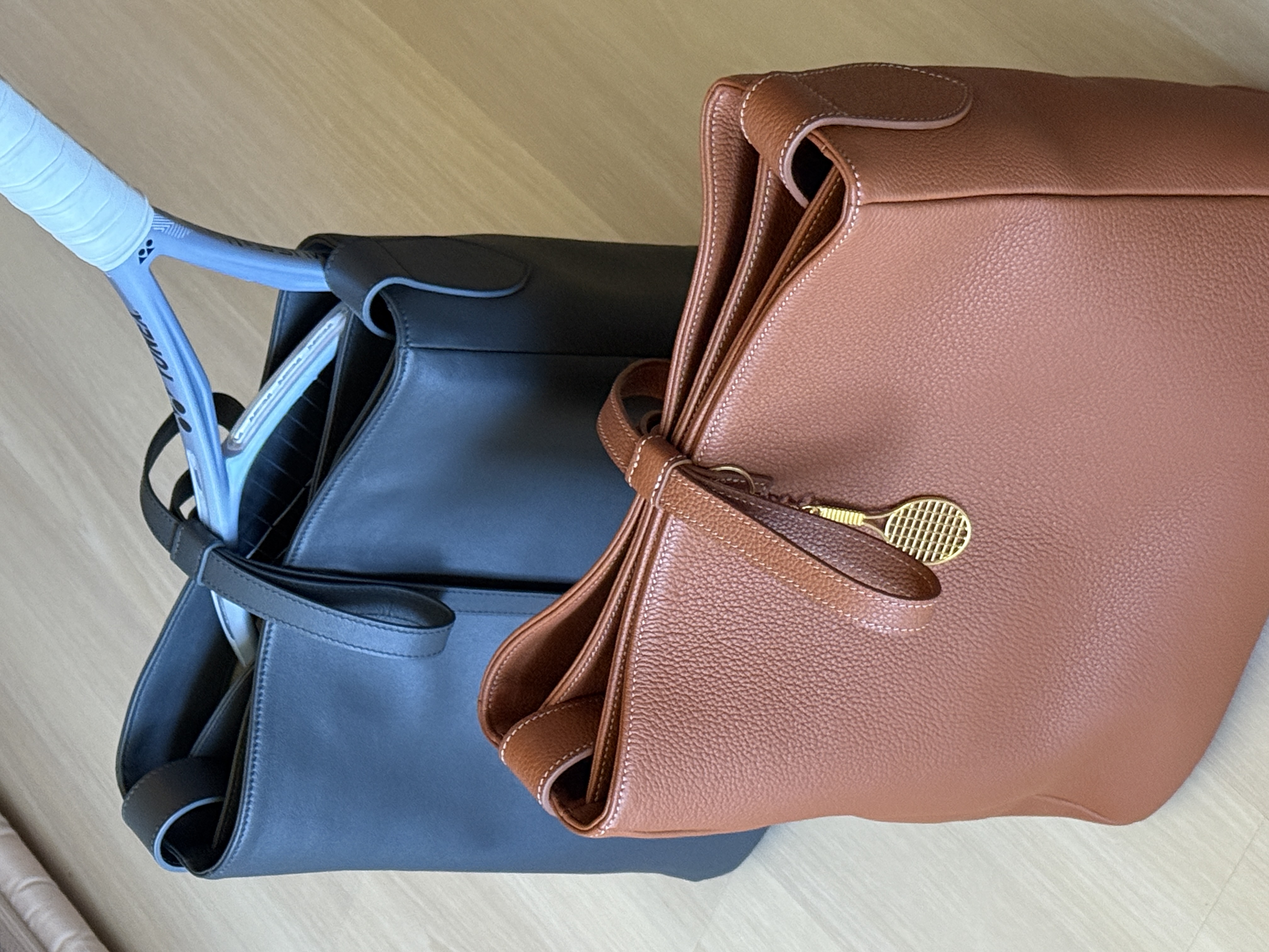 CORTIVO Navy and Cognac, side by side